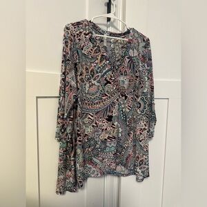 Chic Paisley Print Tunic Top